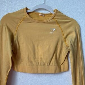 GYMSHARK Yellow Workout Top